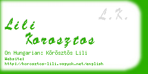 lili korosztos business card